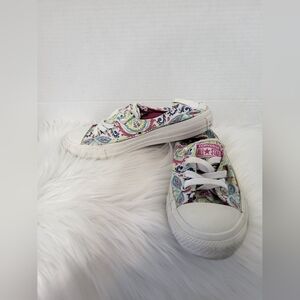 Converse Women's Low-Top Slip-On Sneakers - White with Multi Paisley, Size 7
